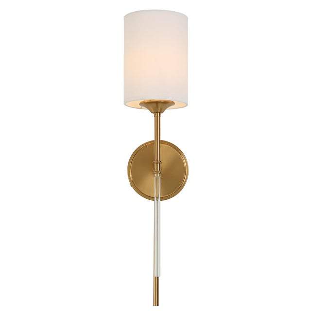 Modern Uttermost Awyr 1 Light Brass Sconce For Sale - Image 3 of 7