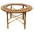 Wood Rattan and Marble Sun Table, 1950s For Sale - Image 7 of 10