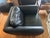 Vintage Pair of Genuine Roche Bobois Black Leather Armchairs For Sale - Image 11 of 14
