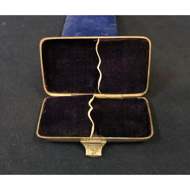 This rare vintage French silver ladies etui dates from the 1860’s. The rectangular repousee silver hinged case is...