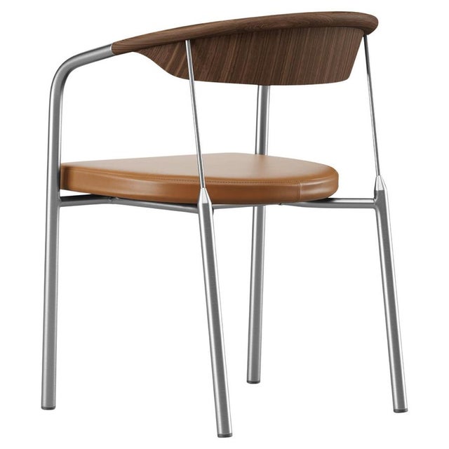 Chairman Chair in Walnut with Upholstery in Cognac by Henrik Tengler for One Collection For Sale - Image 15 of 15