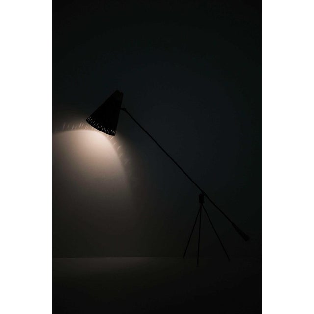 1950s Floor Lamp in Brass and Lacquer by Gilbert Watrous for Bergboms, 1950s For Sale - Image 5 of 9