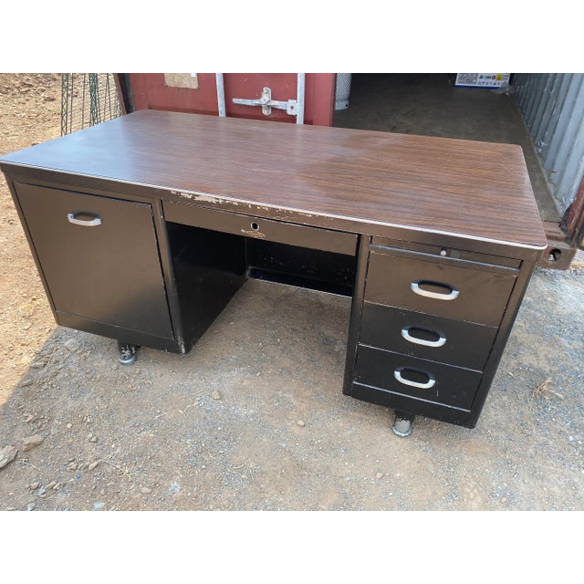 Vintage Mid Century Art Metal Executive Desk Chairish