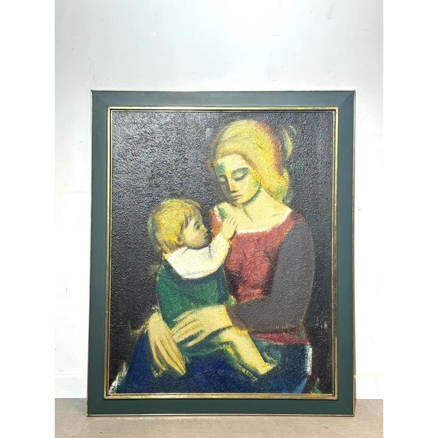 Ludo Laagland, Mother and Child, Mixed Media on Panel For Sale - Image 4 of 4