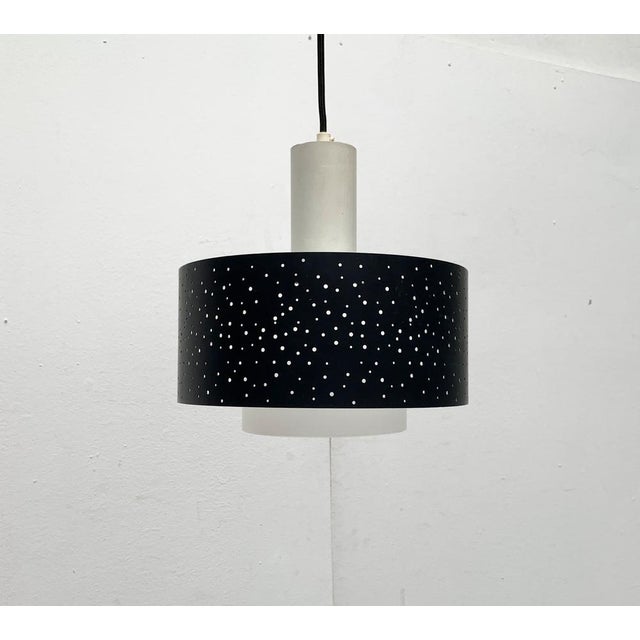 Mid-Century German Perforated Metal Pendant by Ernest Igl for Hillebrand Leuchten, 1960s For Sale - Image 17 of 18