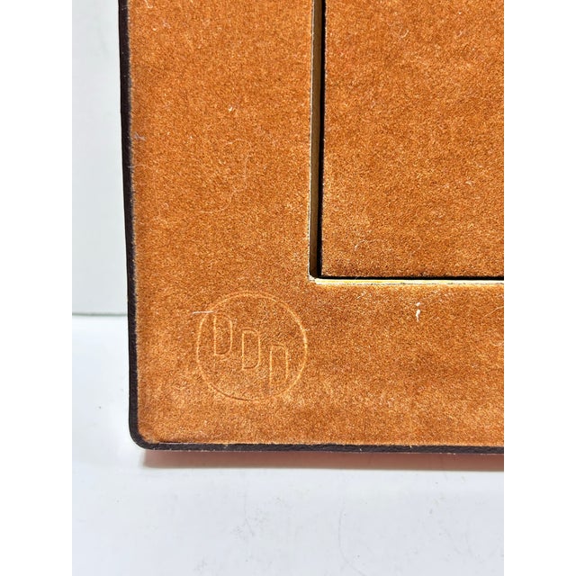 1980s Southwestern Tooled Leather Picture Frame With Concho Accents, Holds 5x7 Photo For Sale - Image 12 of 12