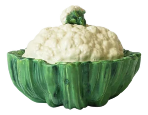 Tureen Bowl Cauliflower Cabbage Vegetable Trompe l'Oeil