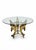 This Vintage Brass Dolphin End Table Coffee Table with a Glass Top is a stunning piece of Mid-Century Modernism furniture....