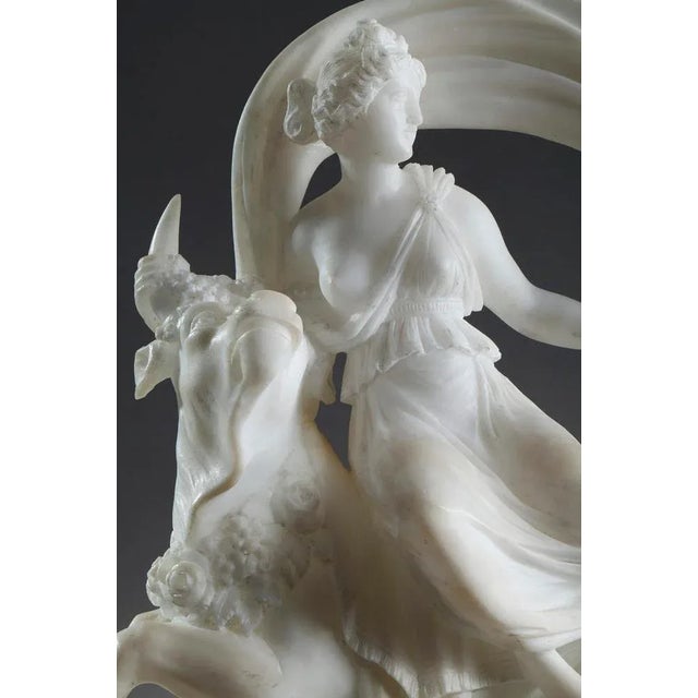 White The Abduction of Europa Clock in Alabaster For Sale - Image 8 of 18