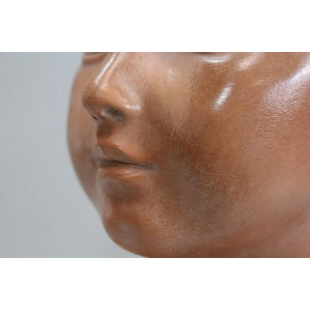 Beige Terracotta Bust of Louise Brongniart After Houdon, 1900 For Sale - Image 8 of 18