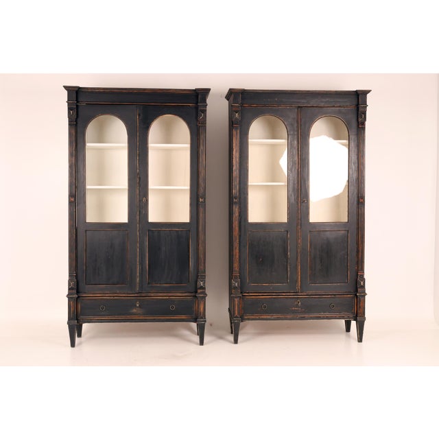 Hand-Painted Pine Display Cabinets, 1880, Set of 2 For Sale - Image 17 of 17