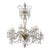 1900s Cut Crystal George III Chandelier With Faceted Column For Sale
