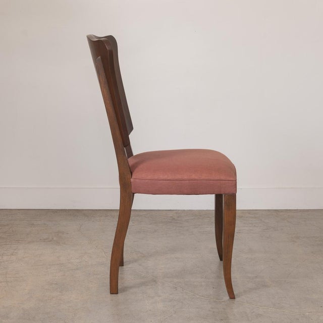 1920s French Scalloped Walnut Chair For Sale - Image 4 of 18