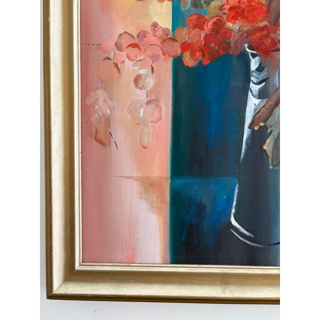 Vintage Mid-Century Floral Still Life Painting by Pete Hadley – Framed For Sale - Image 4 of 13