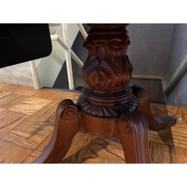 Early 21st Century Elegant Mahogany and Brass Drop-Leaf Expandable Sofa Table With Drop Down Sides For Sale - Image 5 of 9