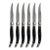 Late 20th Century French Laguiole Steak with Black Handles and Cutting Board Knife Set - 7 pcs For Sale