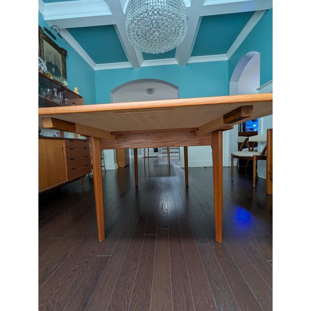 Vintage 1960s Danish Modern Teak Draw-Leaf Dining Table by Brdr. Furbo For Sale - Image 16 of 18