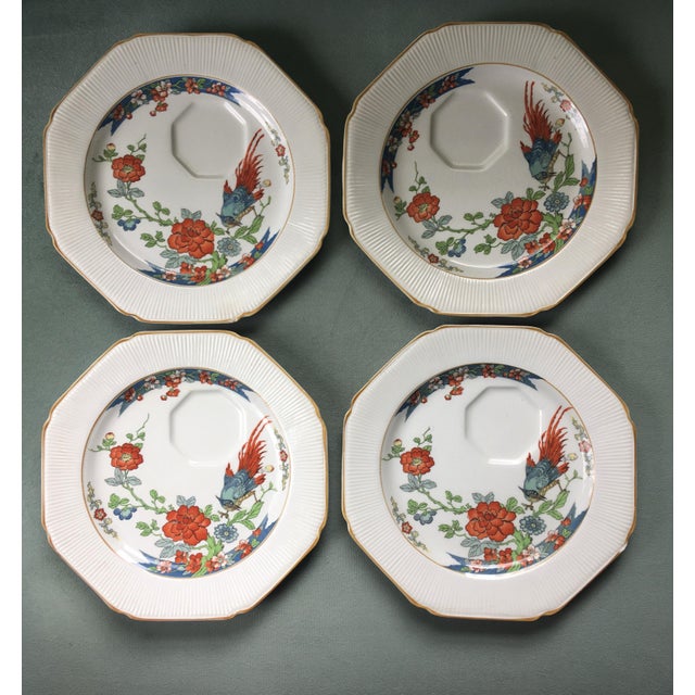 1910s Wood & Sons Snack Plates Pattern No. 1022- Set of 4 For Sale - Image 11 of 11