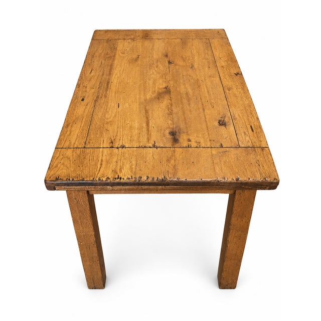 Wood Antique French Oak Farmhouse Dining Table, 1900 For Sale - Image 7 of 11