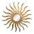 Art Noveau Style Hand-Carved Giltwood Sunburst Mirror, Spain, 77cm For Sale