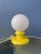 Yellow Ceramic Table Lamp with Glass Shade, West Germany For Sale - Image 11 of 11