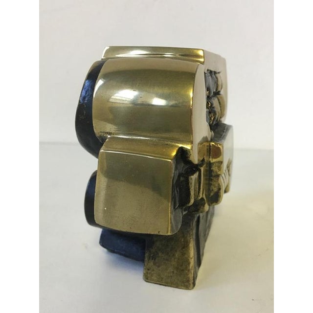 Metal Postmodern Abstract Architectural Sculpture in Bronze, Italy, 1980s For Sale - Image 7 of 17