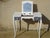 Small White and Gray Dressing Table For Sale - Image 3 of 18
