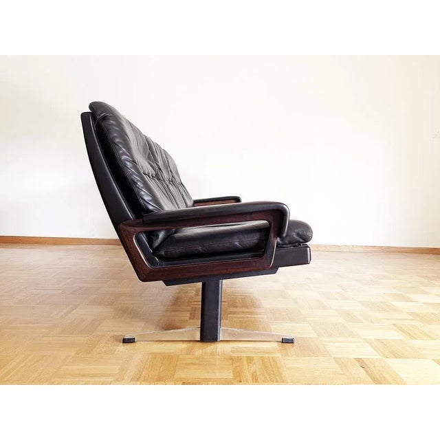 Mid-Century King Sofa in Teak and Metal by André Vandenbeuck, 1970s For Sale - Image 6 of 11