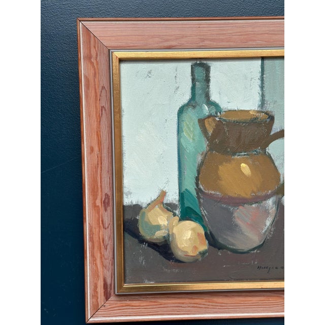 Bengt Hillgrund, Jug and Fruit, Oil on Canvas, Framed For Sale - Image 4 of 18