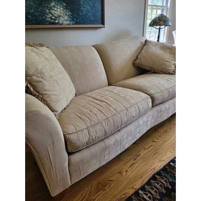 Stickley Sofa in great condition. Some scratches on wooden legs. These legs would benefit from oil to hydrate and refresh....