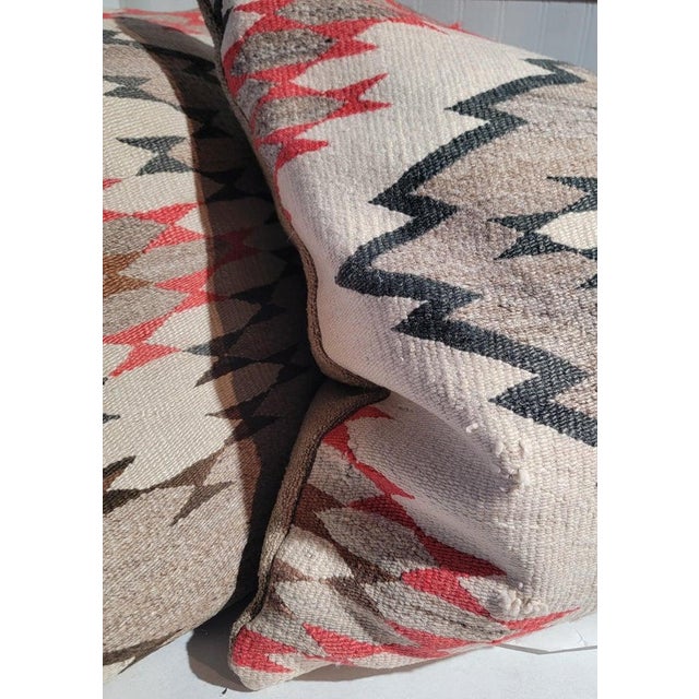 Large Weaving Bolster Pillows -Pair For Sale - Image 4 of 5