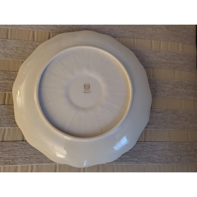 Mid 20th Century Vintage Lenox Leaf Pattern Chip and Dip Bowl With Tray For Sale - Image 5 of 6