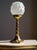 Metal Art Deco Brass Table Lamp with Frosted Glass Shade, 1930s For Sale - Image 7 of 8