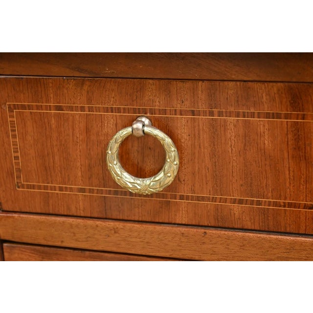 Small Early 20th Century Blond Mahogany Chest of Drawers For Sale - Image 16 of 18