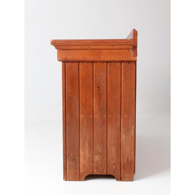 Antique Primitive Wood Dry Sink Cabinet For Sale - Image 10 of 17