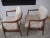 White Mid-Century Walnut Sculptural Arm Chairs - A Pair 1960s For Sale - Image 8 of 13