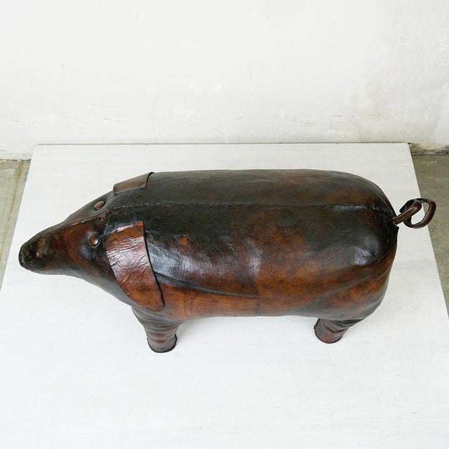This charming handmade leather pig footstool or ottoman was designed and manufactured at the 1950s by Dimitri Omersa ....