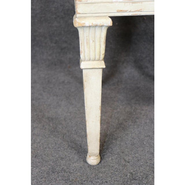 Rare Set of 6 Directoire Dining Chairs With Elaborate Carved Backs For Sale - Image 13 of 17