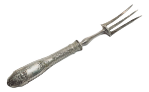 Classicist Silver Roast Fork, France, 1880s