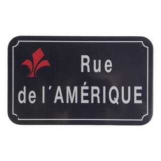 French Enamel Street Sign For Sale