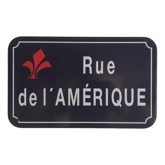 French Enamel Street Sign For Sale
