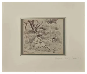 Gaspard Maillol, The Outing, Drawing in Pencil, Early 20th Century
