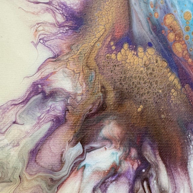 Original Abstract Fluid Art Painting Signed Framed Contemporary Art For Sale - Image 11 of 12