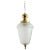 Italian Brass and Cut Glass Pendant Lamp, 1970s For Sale