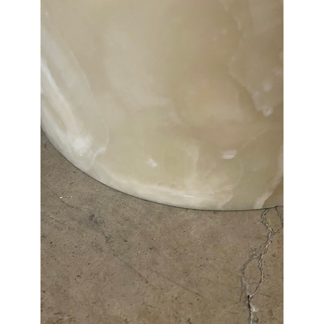 Late 20th Century Onyx Modern Floor Lamp Sculpture Pedestal Column Crystal Lantern For Sale - Image 11 of 12