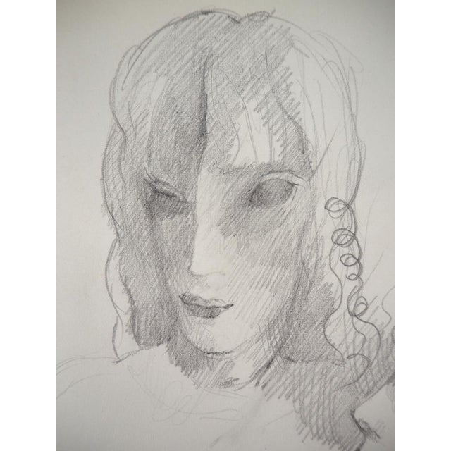 Marie Laurencin, Lovers, Original Pencil Drawing For Sale - Image 3 of 6