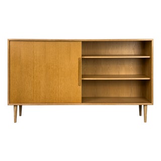 Oak Sideboard with One Sliding Door from WK Möbel, 1960s For Sale