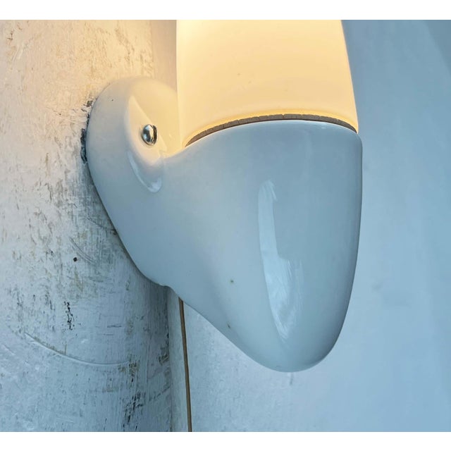 1950s Mid-Century Modern German Ceramic 6065 Sconce by Wilhelm Wagenfeld for Lindner, 1950s, Set of 2 For Sale - Image 5 of 18
