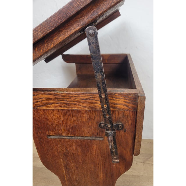 Vintage Desk in Oak, 1920s For Sale - Image 10 of 16