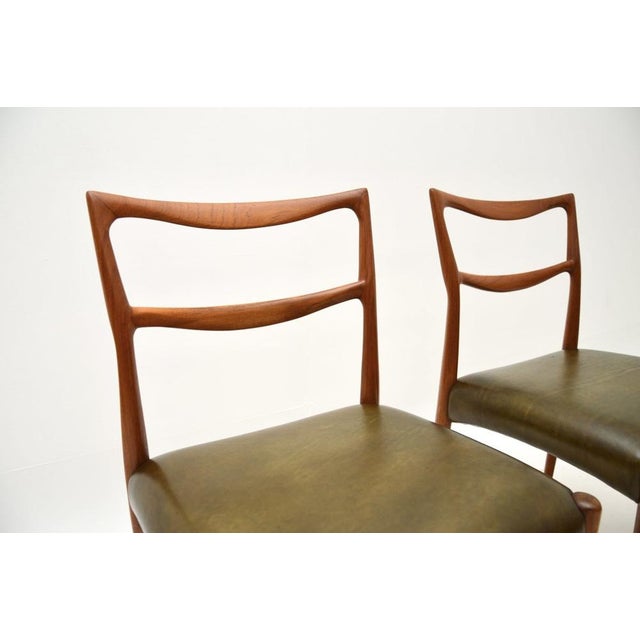 Brown Danish Teak and Leather Chairs attributed to Henry Klein for Bramin, 1960s, Set of 2 For Sale - Image 8 of 11